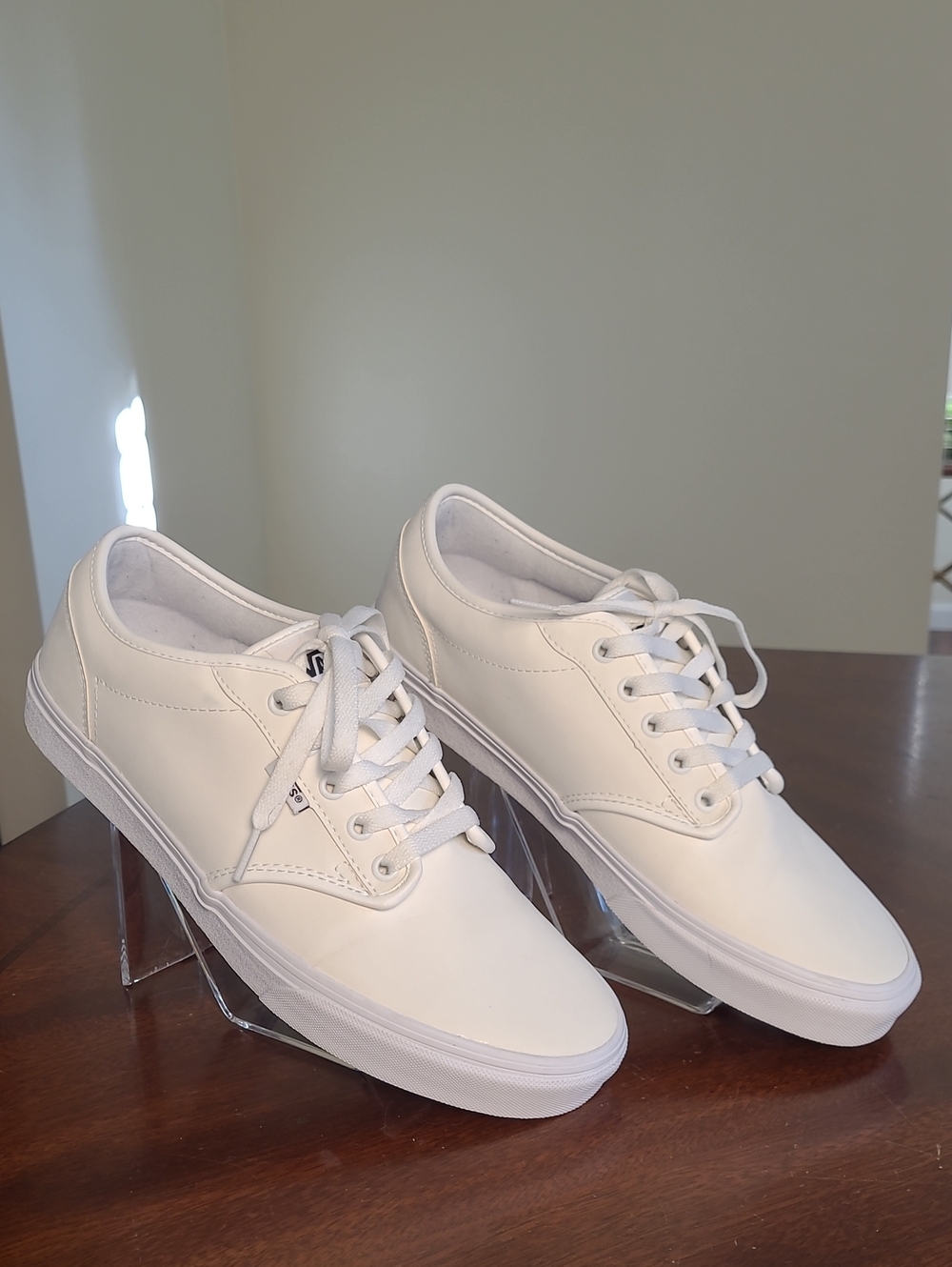 Vans Atwwod Authentic Classic Low-Top Sneakers - White Low Profile Size Men 10.5